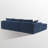Chenille Boneless L-Shaped Sectional Sofa-921868984
