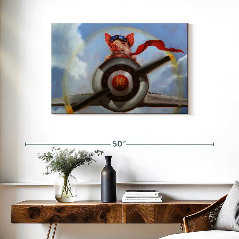 Brampt When Pigs Fly I, 24" H x 36" W