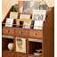 Vitrine 29,84 "en bois massif brun standard