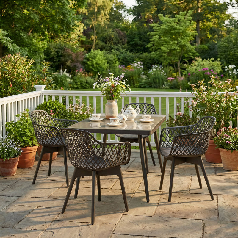 Patio Dining Armchair, Brown