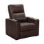 Fauteuil inclinable électrique avec 1 table, brun (ensemble de 2)