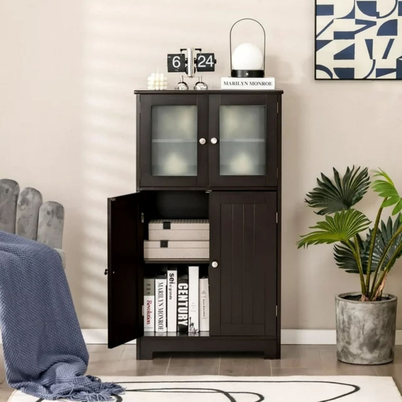 Naol Freestanding Bathroom Cabinet, Brown