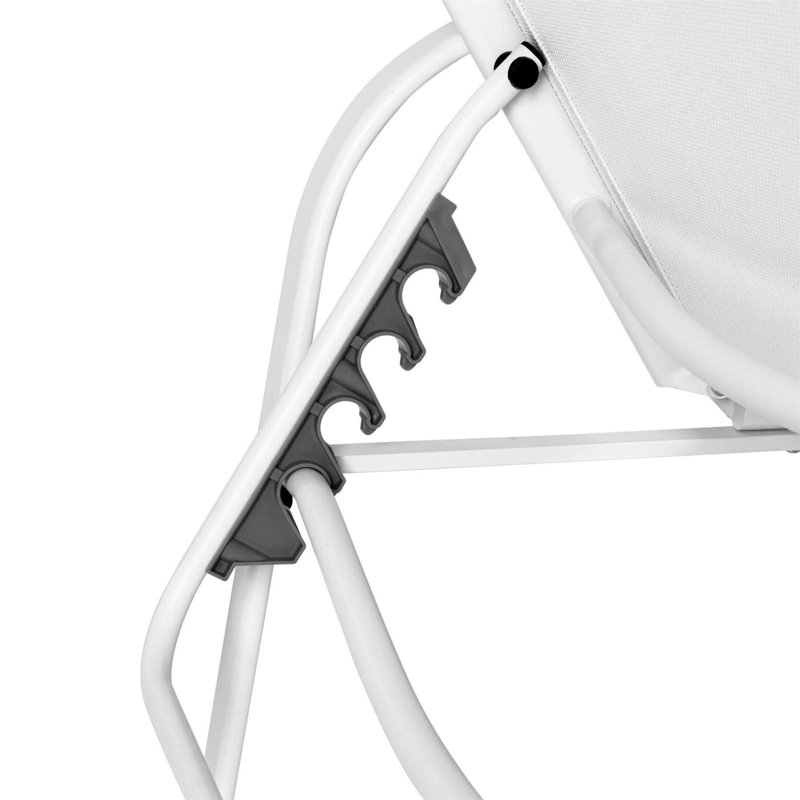 190cm Long Reclining Single Chaise, White