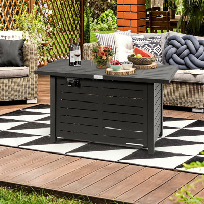 Rectangular Metal Outdoor Side Table , 42'' in. W 20'' in. D