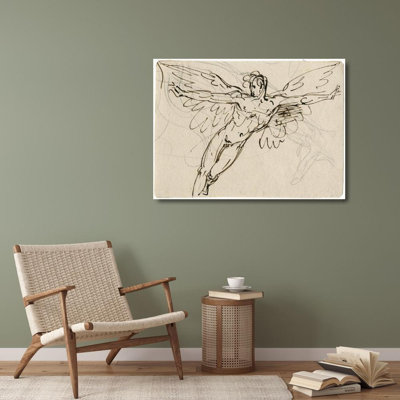 "Icare: homme ailé avec accoudoirs" par David Humbert De Surveille - Art mural sur toile tendue avec châssis