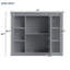 Armoire à pharmacie murale moderne avec miroir et 6 tablettes ouvertes pour salle de bain-1262440982
