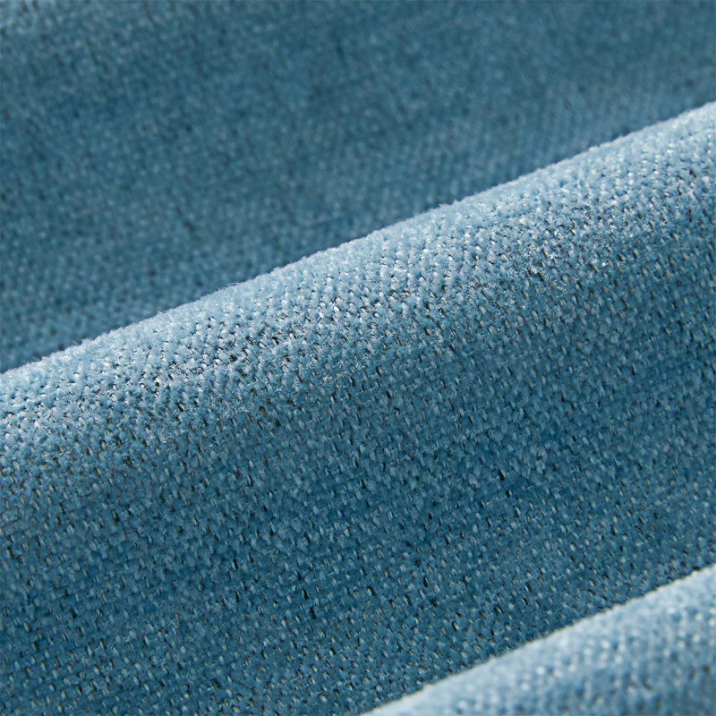 Canapé modulaire avec porte-gobelet et repose-pieds de rangement mobile, Chenille bleu clair