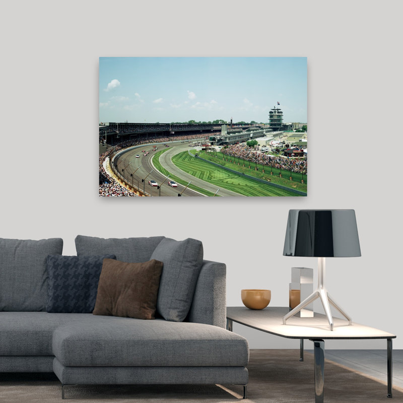 Voitures de course dans un tour cadencé dans un stade d'Indianapolis 500 Indianapolis Motor Speedway Speedway Indianapolis Indiana États-Unis