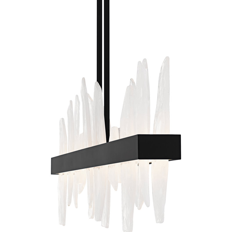 Lustre linéaire à DEL intégré Aurelia, Noir mat