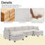 U-shape Boucle Upholstered Sectional Sofa With Armrest-107084686