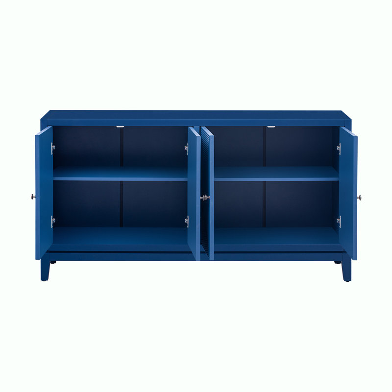 Console avec rangement et armoire de rangement, Marine