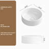 OCEALAGOON 14 Inch Round Modern Ceramic Vessel Sink, Countertop