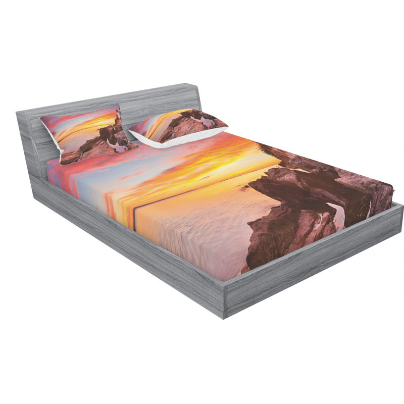 Microfiber Sheet Set, Queen Sheet Set with Fitted Sheet