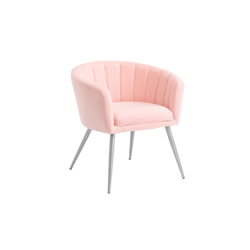 Ilpo Velvet Barrel Chair, Pink