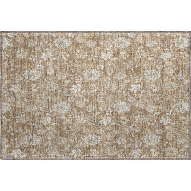 Premium Machine Washable Prisco Copper Rug