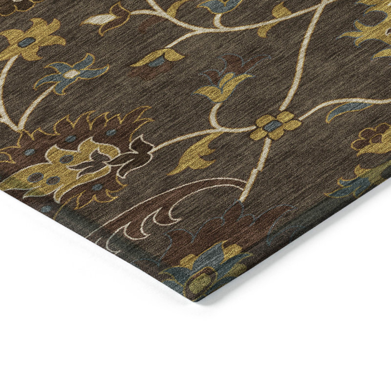 Machine Washable Indoor/Outdoor Chantille ACN2290 Global Rug, Round 8'