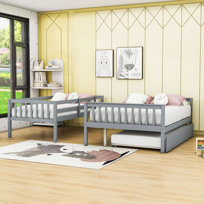 Lit superposé convertible Holzworth, Gris