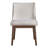 Hakon Upholstered Side Chair in White and Brown