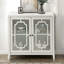 Console blanche avec 2 portes