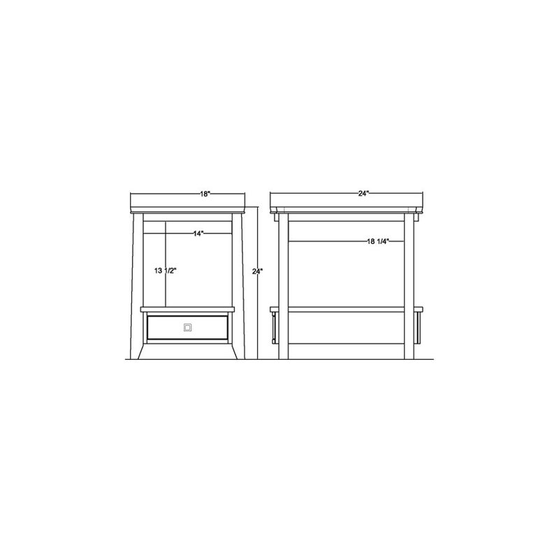 Table de bout avec rangement Annécy