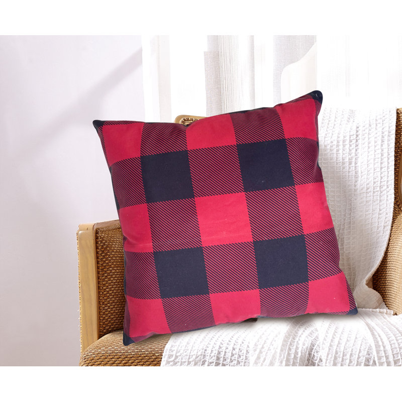 Coussin intérieur / extérieur carré à carreaux