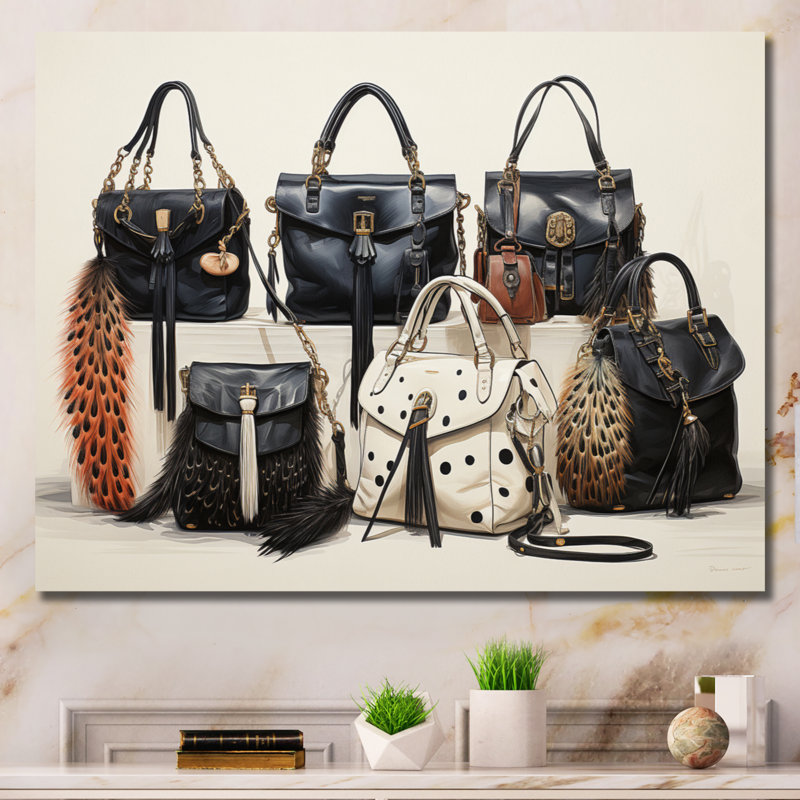 Sac de designer Minimalims Envy II - imprimé, H 24 po x l 32 po, Toile tendue
