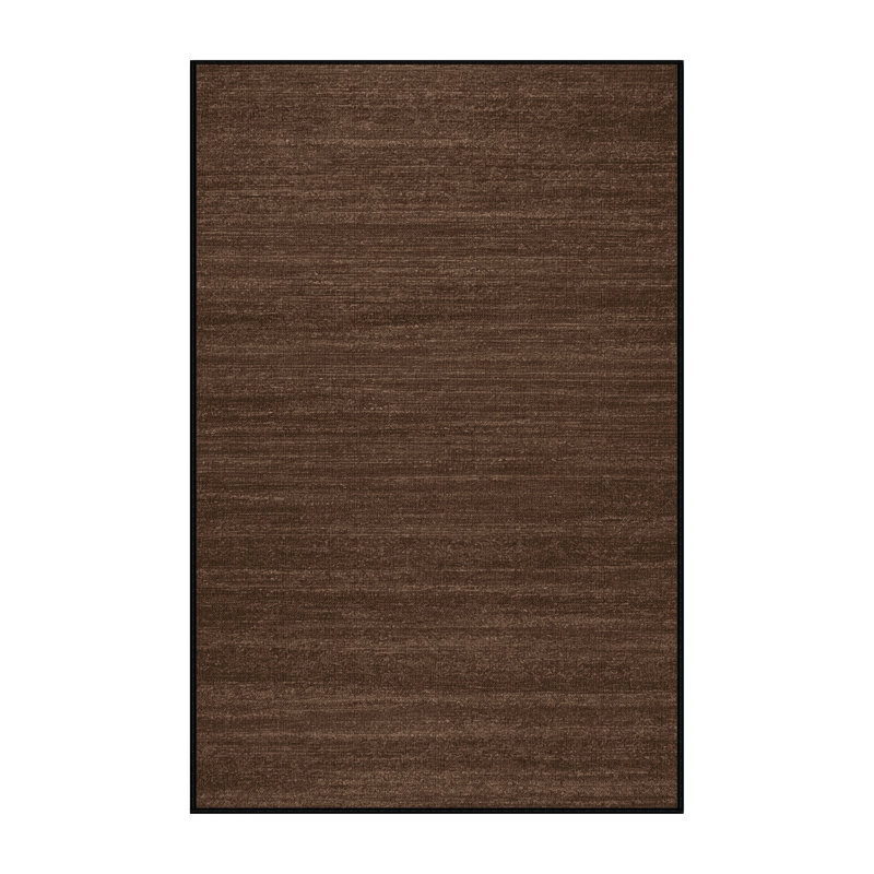 Tapis brun uni lavable à la machine, Rectangle de 5 pi x 8 pi