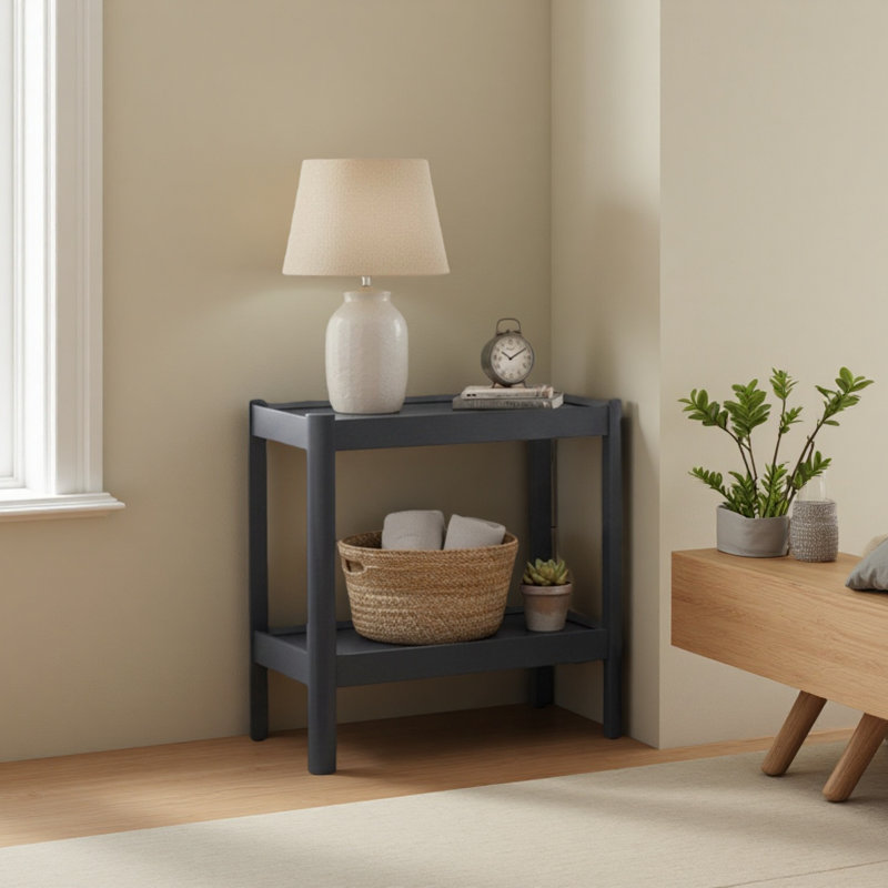 Table de chevet matte, Noir