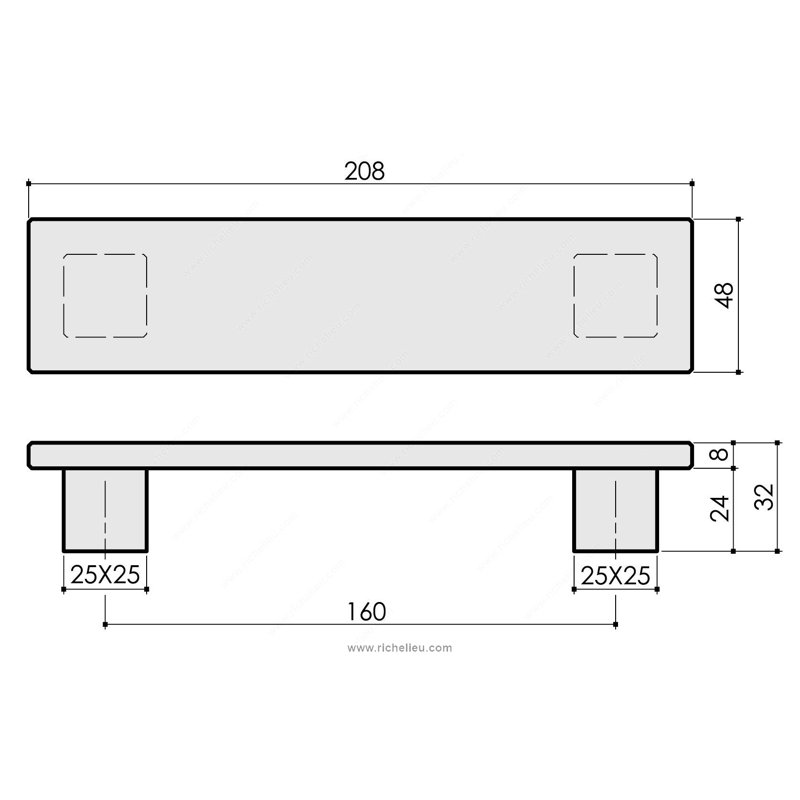 Expression 6 3/10" Center to Center Bar/Handle Pull