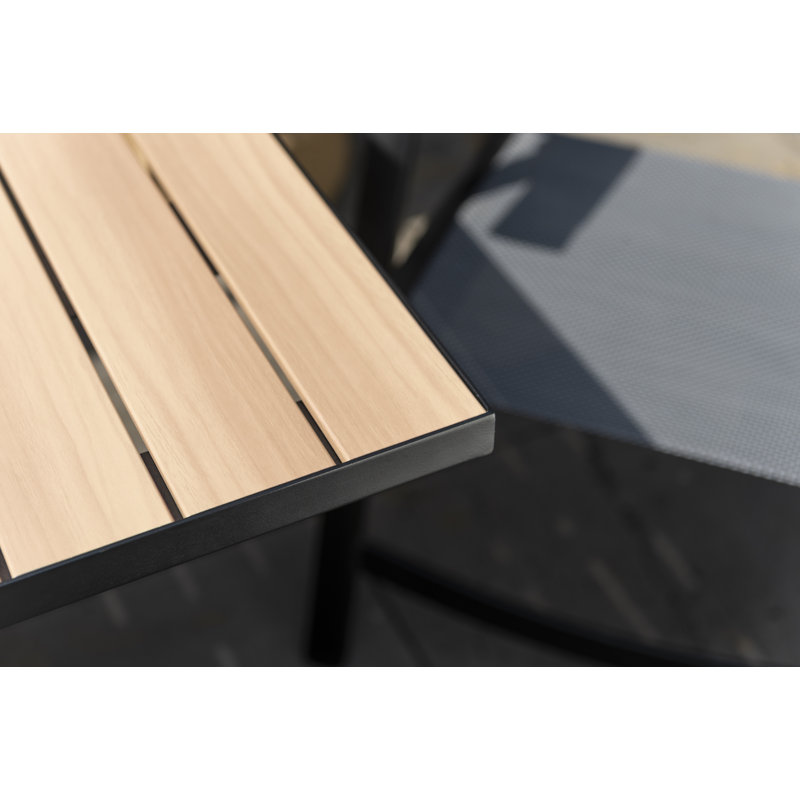 LifestyleGarden Bora 100% Maintenance Free Aluminum Outdoor Patio Black Dining Table