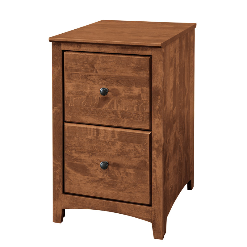 Malani 18'' Wide 2 -Drawer Solid Wood File Cabinet, Tuscan Brown