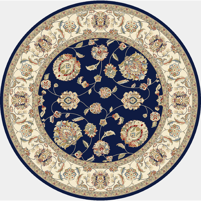 Ancient Garden Floral Indoor Rug, Round 5'3"
