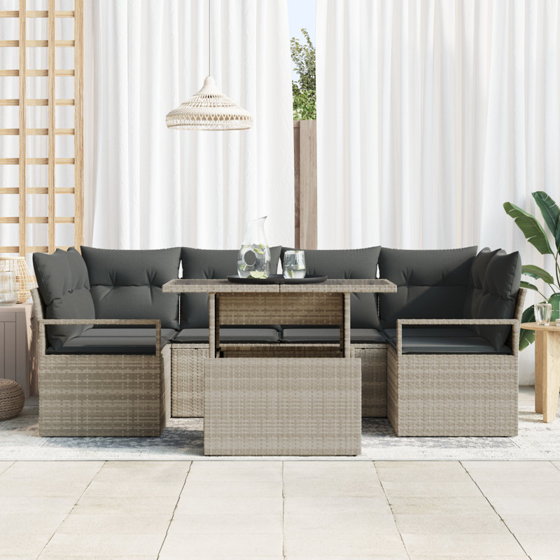 234 cm W Patio Sofa with Cushions