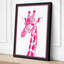 Pink Giraffe Modern - Wrapped Canvas-1107280720-1107280721