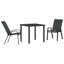  Garden Dining Set Powder-Coated Steel Outdoor Furniture Ensemble Patio