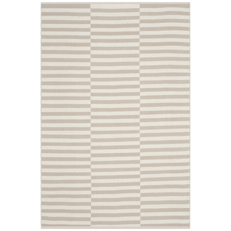 Dunkin Geometric Cotton Hand Woven Area Rug, Rectangle 152 x 213cm