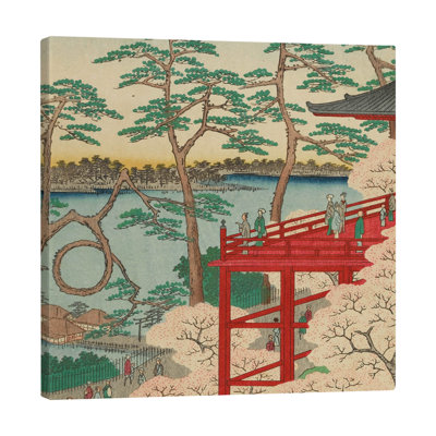 Toile tendue avec galerie Kiyomizu et étang Shinobazu à Ueno