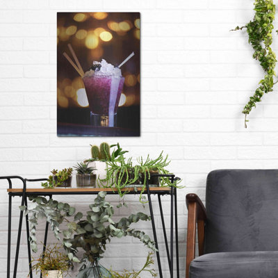 Mauve violet, art mural en métal