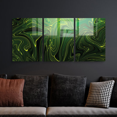 3 Piece No Frame Print on Glass