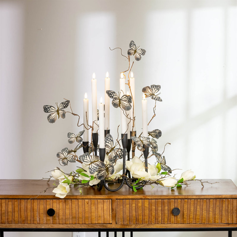 Bougeoir de table moderne en métal H 9 po
