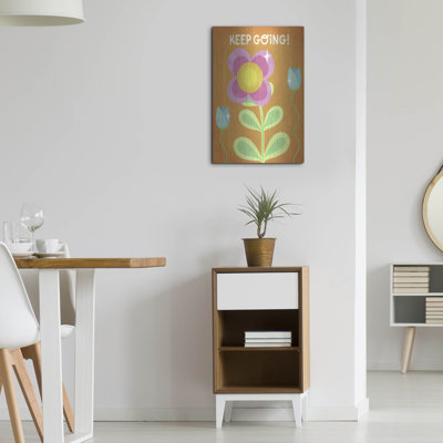  «Keep Going Flowers» par Club Daydream, art mural en métal, 16 po x 24 po