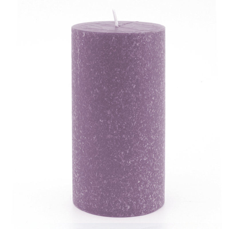 Bougie colonne non parfumée Timberline, Aubergine, H 6 po x l 3 po x P 3 po