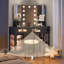 Chantle Dressing Table with Mirror-1480417175