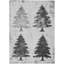Tapis gris arbre de Noël lavable à la machine intérieur / extérieur Xhevrie-1909034950