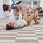 Tapis d'intérieur rayé beige / crème Modern Collection Step-2035755775