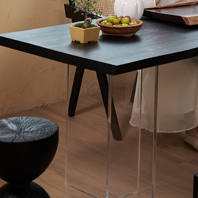 Ash Solid Wood Top Dining Table, 31.49" W x 94.48" L