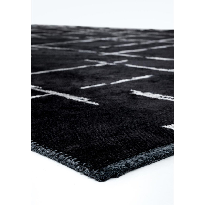 Modern Loose Abstract Stripes, Square 9'10"
