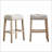 CoCo Upholstered Backless Saddle Seat Bar Stools 29" height Set of 2, Tan
