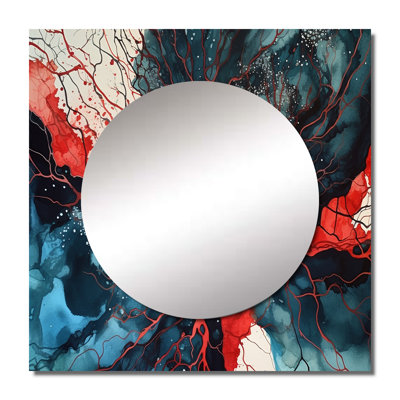 Gecenia - Modern Geometric Square Mirror Wall Art For Bathroom