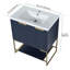 Meuble-lavabo autoportant avec lavabo en résine